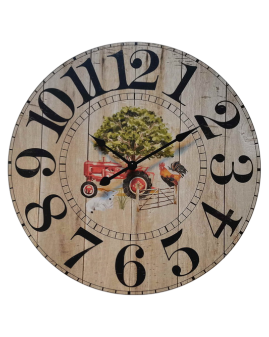 Clock Farm Yard Tractor