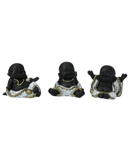 Happy Cute Buddha Pebble deisgn ( set of 3 )