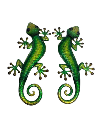 Metal/Glass Lizard Wall Art