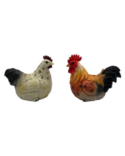 Rooster & Hen set of 2