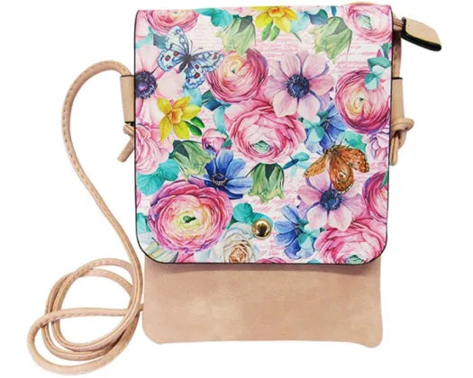 Pastel Flowers Flap Bag