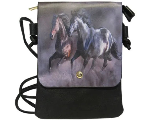 Pair Horses Flap Bag