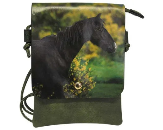 Horse Noir Flap Bag