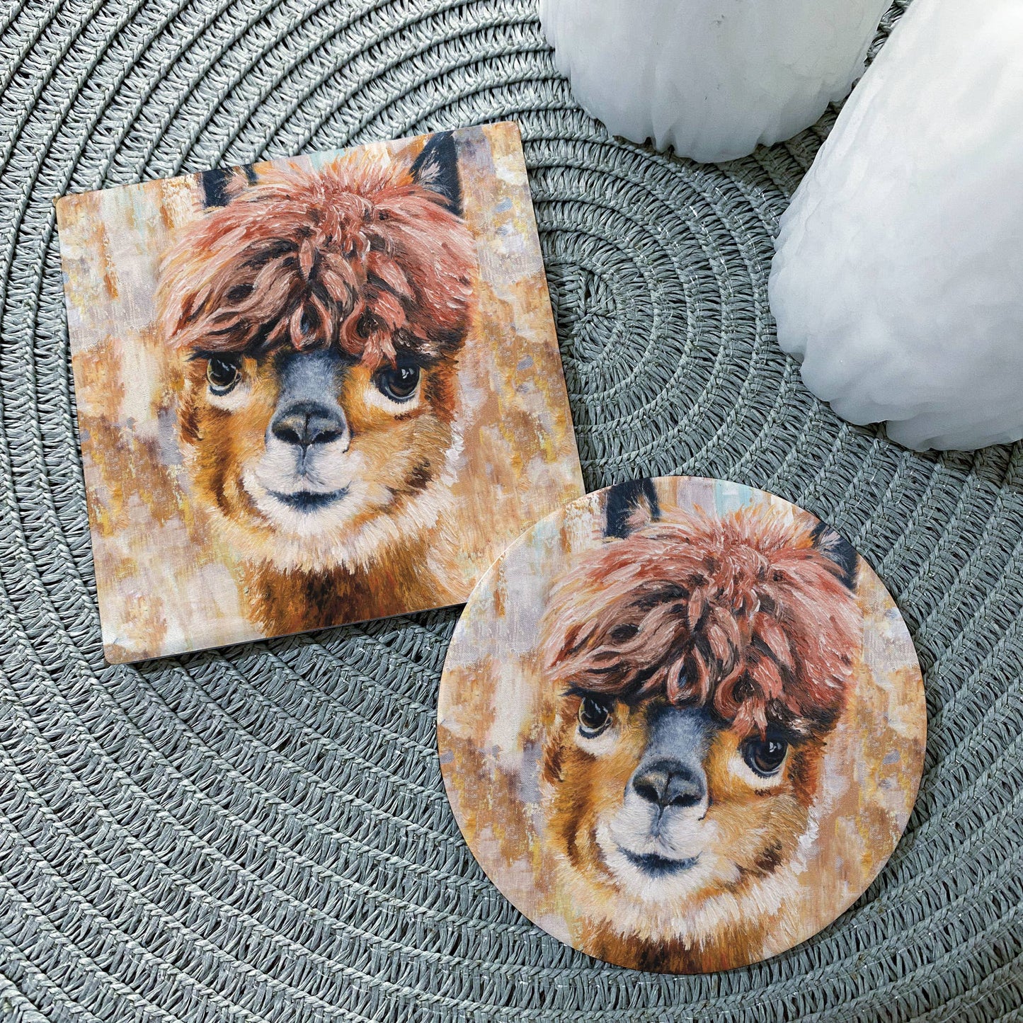 Alpaca Ceramic Coaster
