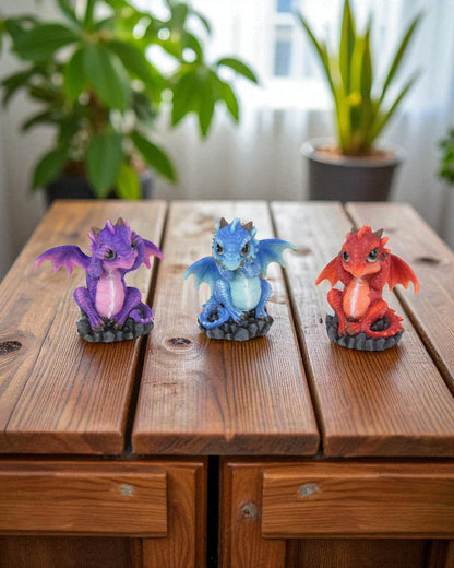 Coloured Wise Dragons ( set of 3)