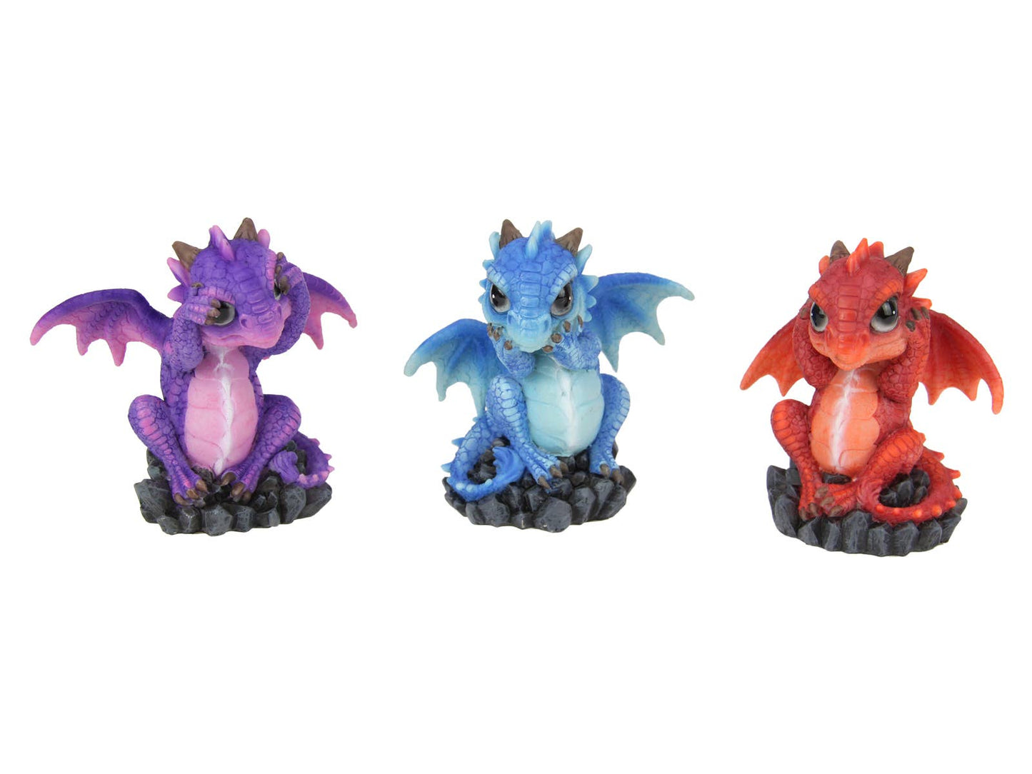 Coloured Wise Dragons ( set of 3)