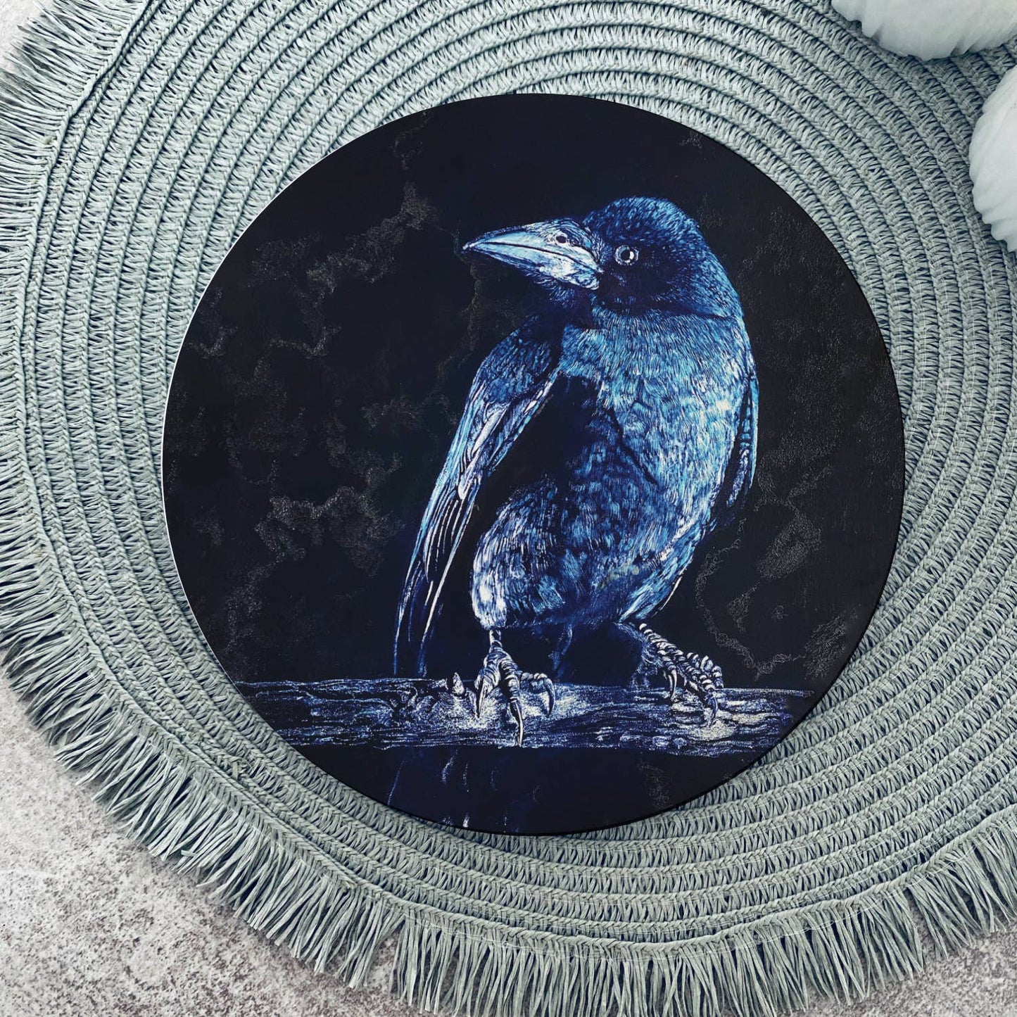Crow Ceramic Round Pot Trivet | 20 cm Diameter