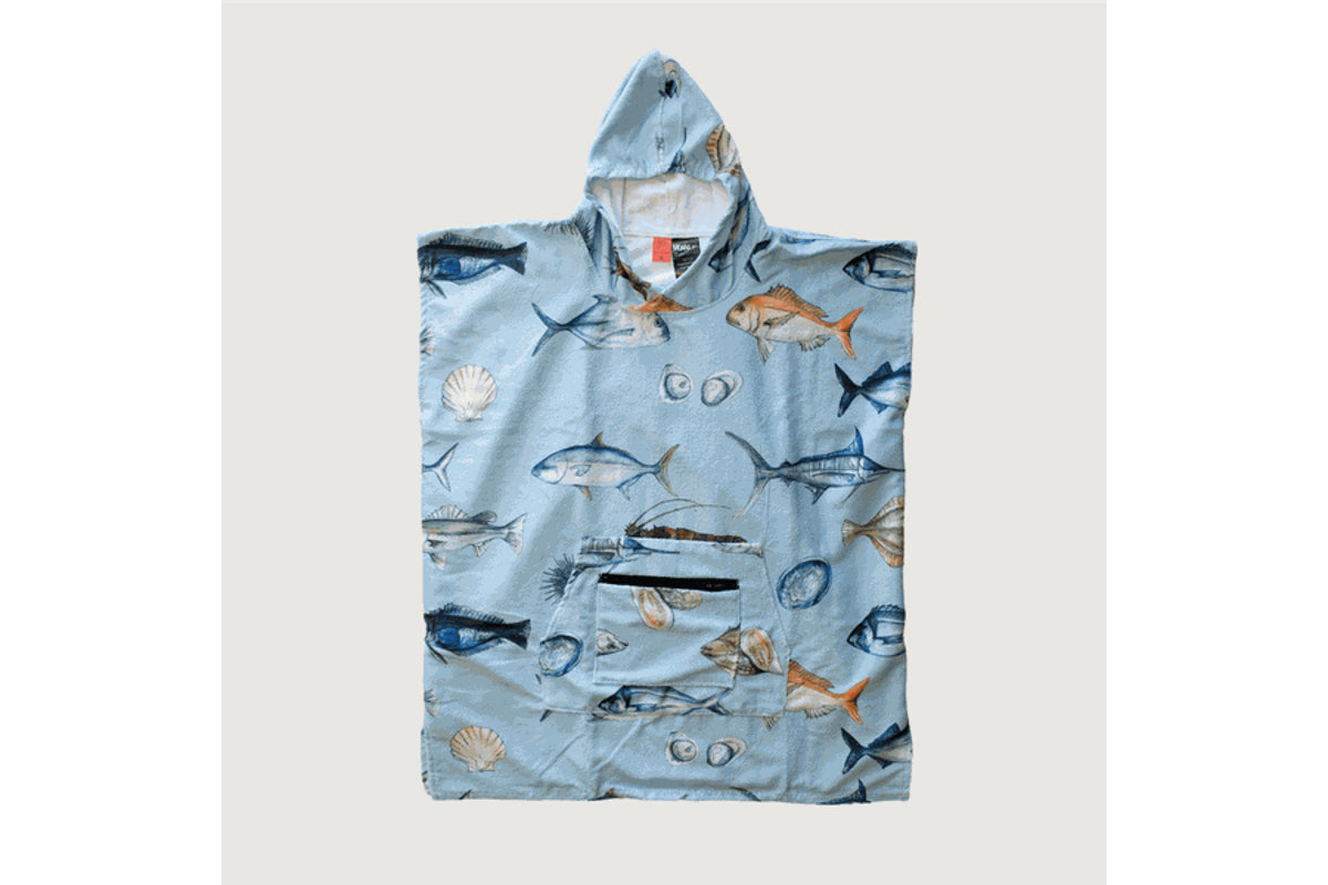 Towel Hoodie - NZ Fishing Club Kids