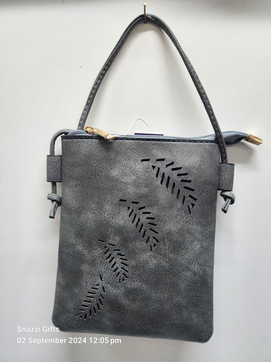 Fern cutout Phone Bag Grey