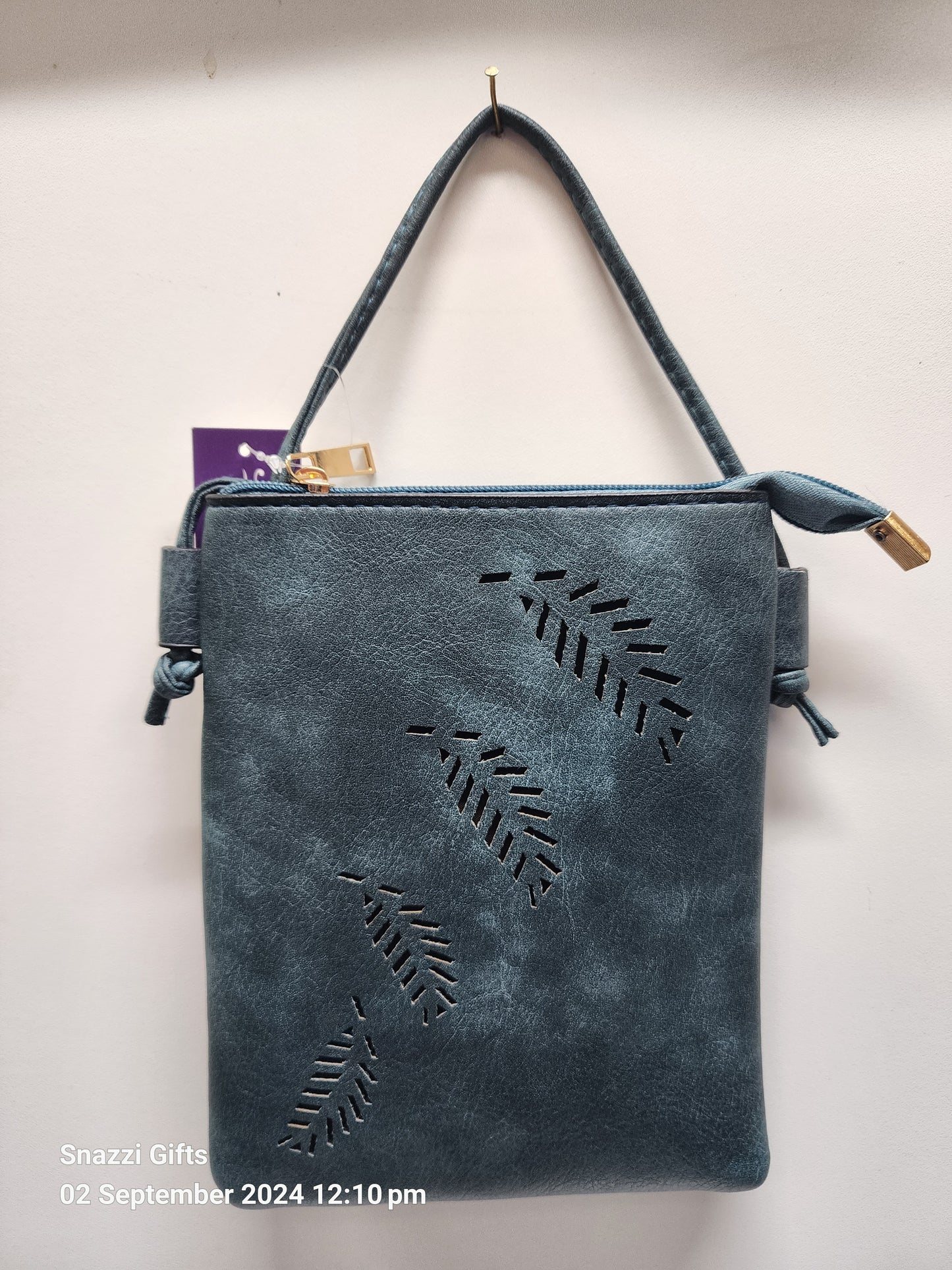 Fern cutout Phone Bag Navy