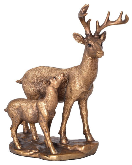 Bronze Deer & Fawn