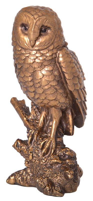 Bronze Owl on Branch