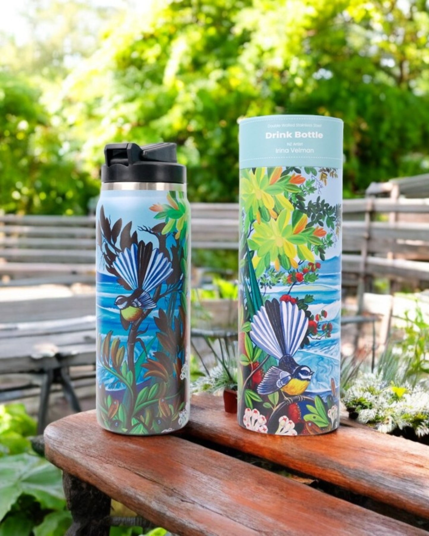 Drink Bottle - Fantail & Rangitoto