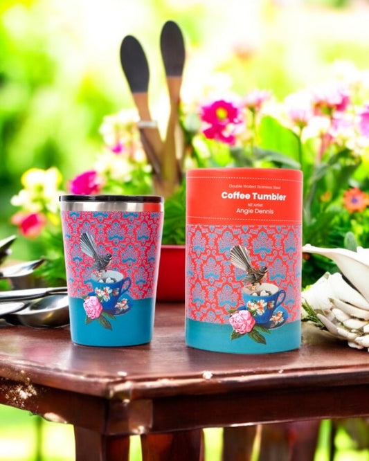 NZ Double Walled S/S Tumbler - 'Nuture' Fantail
