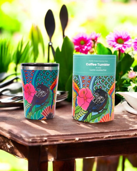 NZ Double Walled S/S Tumbler - Joyful Tui