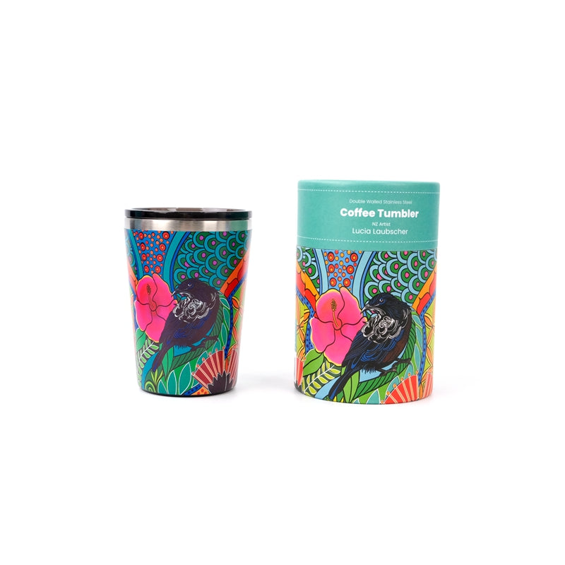 NZ Double Walled S/S Tumbler - Joyful Tui