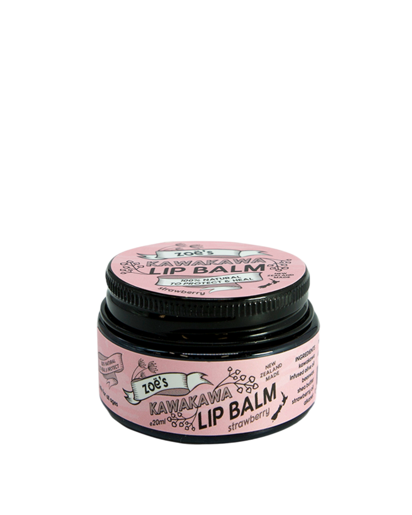 Kawakawa Lip Balm - Strawberry