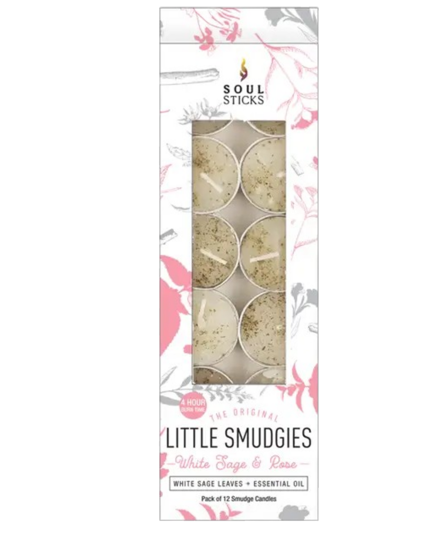 White Sage & Rose - Little Smudgies Teelight Candles