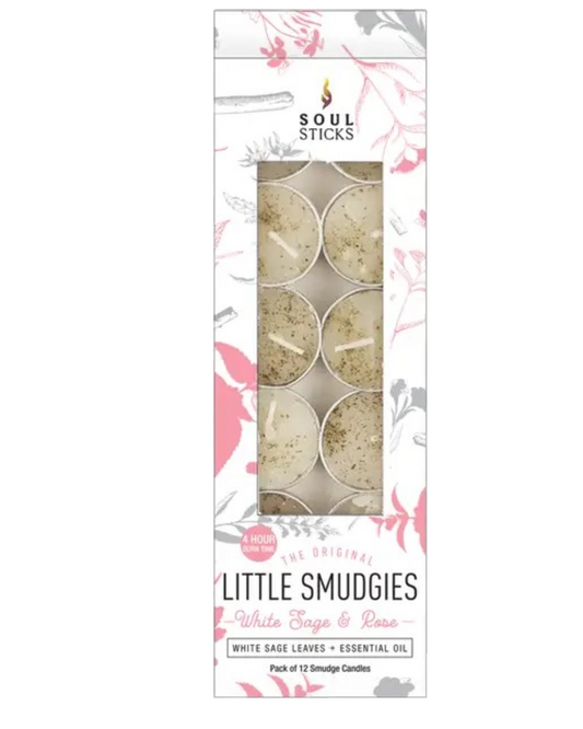 White Sage & Rose - Little Smudgies Teelight Candles