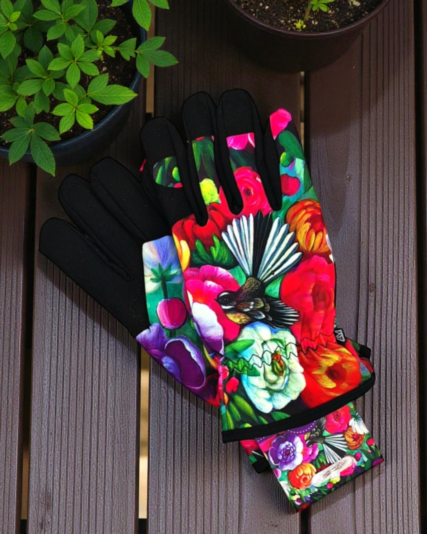 Gardening Gloves -  Fantail & Flowers