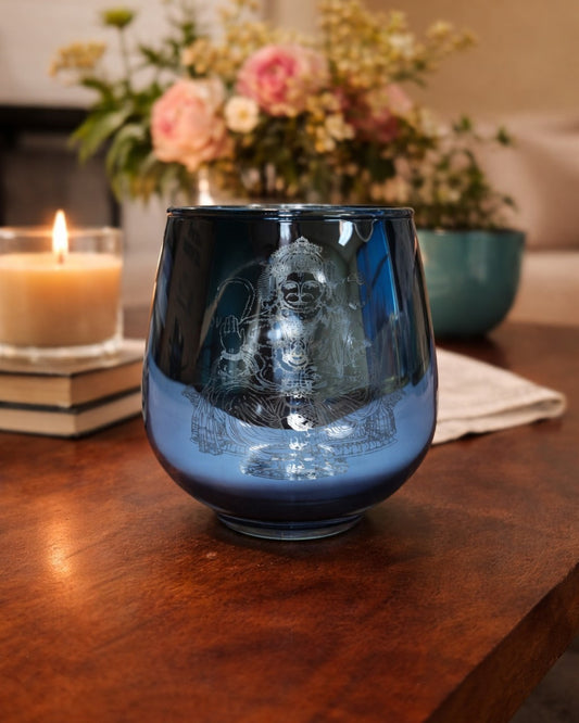 Candle Holder - Hanuman (4 in.) 2pcs: Blue / 4in