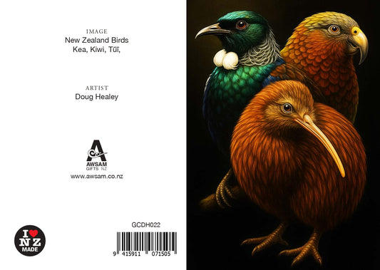 NZ Birds Trio - Gift Card