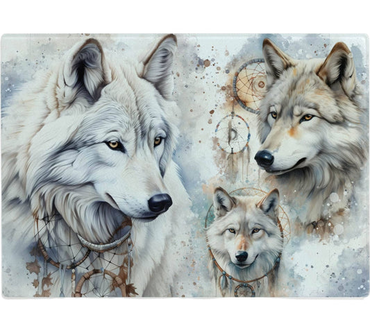 Wolves Glass Cutting Board