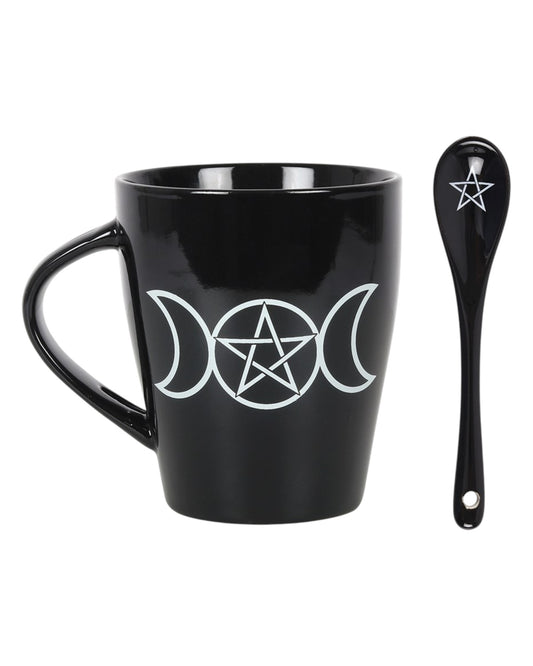 Triple Moon Mug and Spoon Set