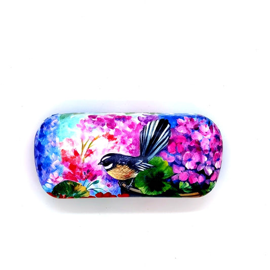 Fantail and Hydrangea Sunglasses Case