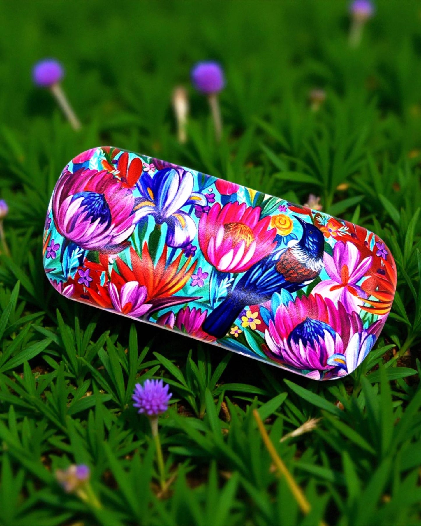 Tui Birds on flowers Glasses Case