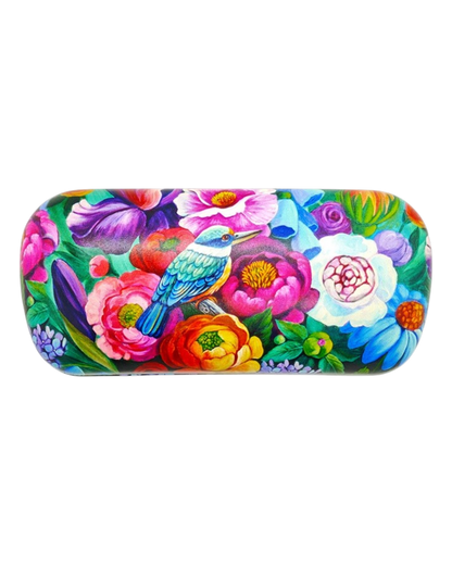 Kingfisher Birds on flowers Sunglasses Case
