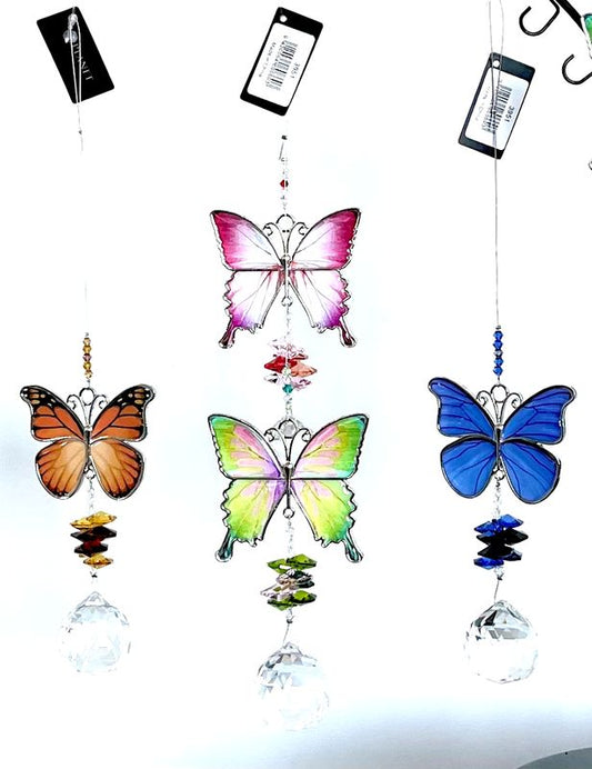 Butterfly Hanging Crystals