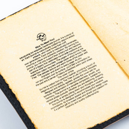 Traveler Leather Journal Vintage Pages with Fox Print