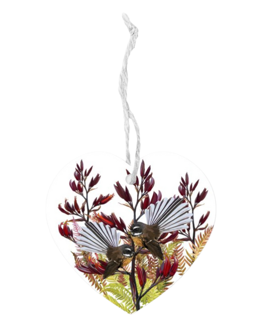 Glass Heart Fantail Duo