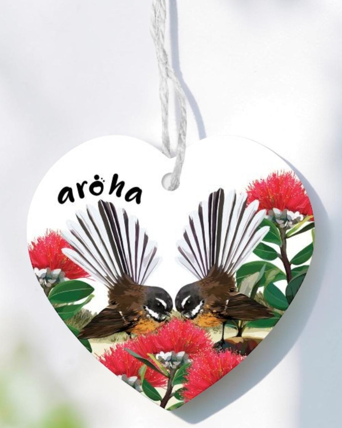 Ceramic Heart Fantail - Aroha