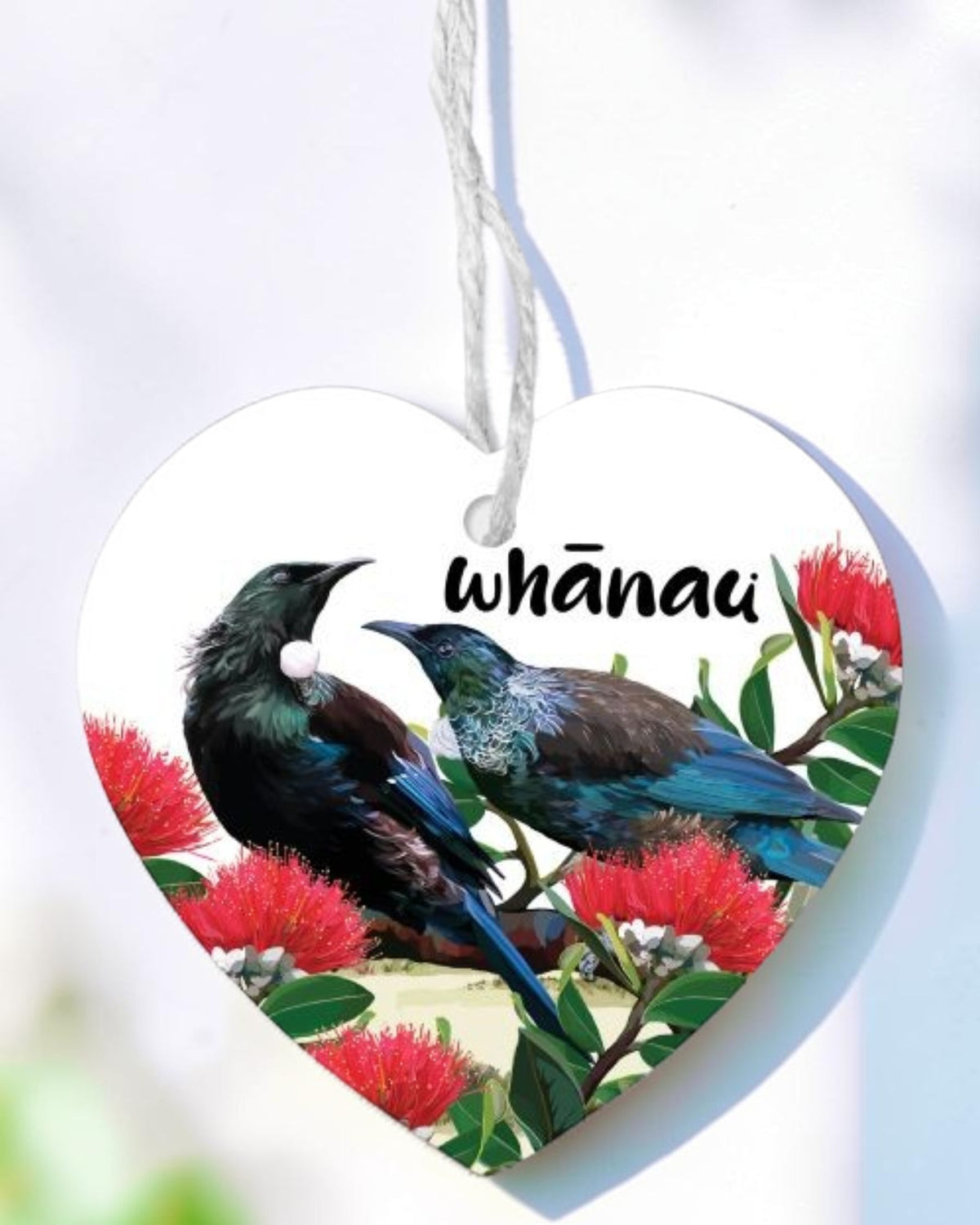 Ceramic Heart Tui - Whanau