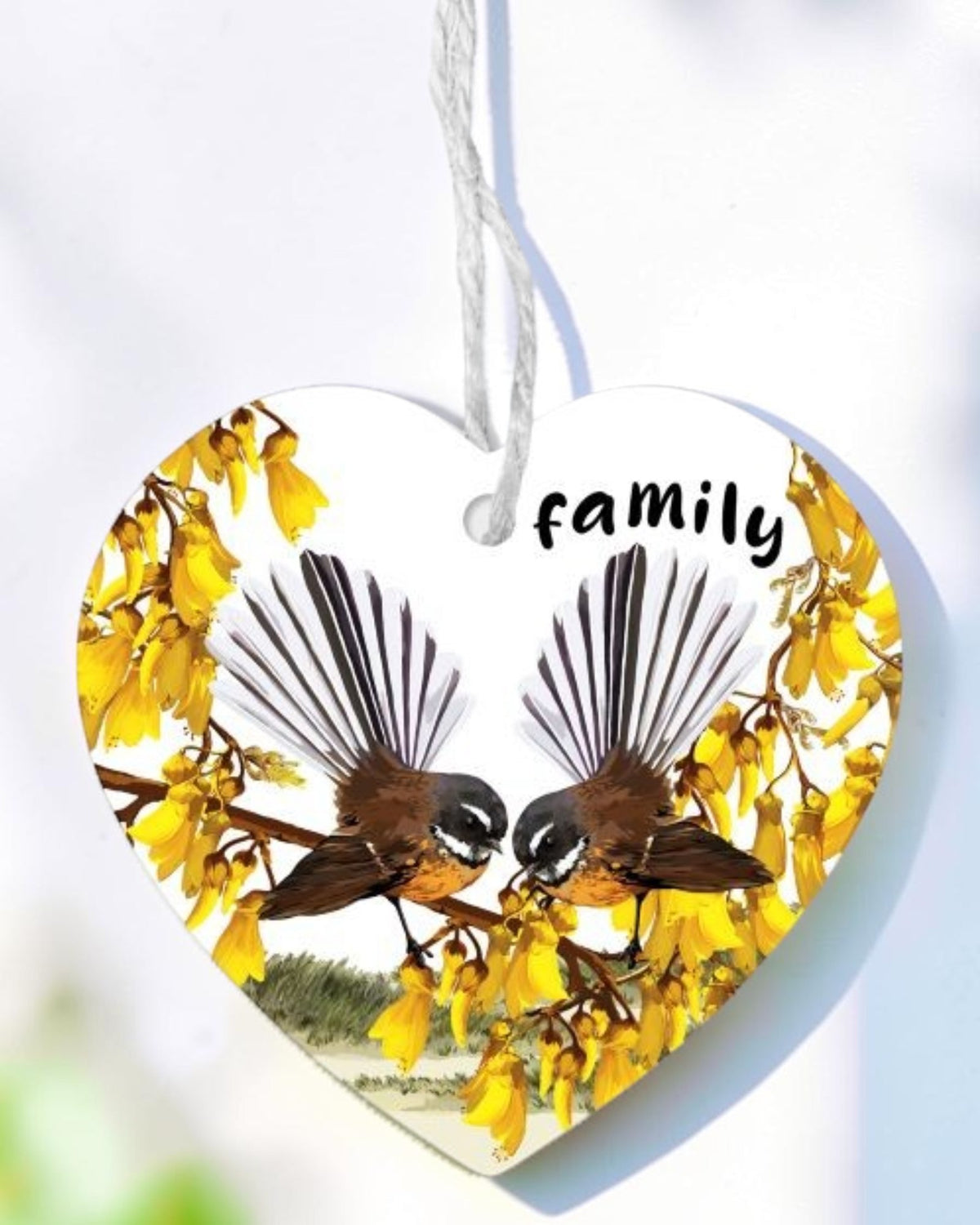 Ceramic Heart Fantail - Family