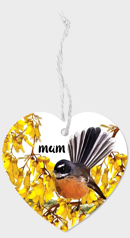 Ceramic Heart Fantail - Mum