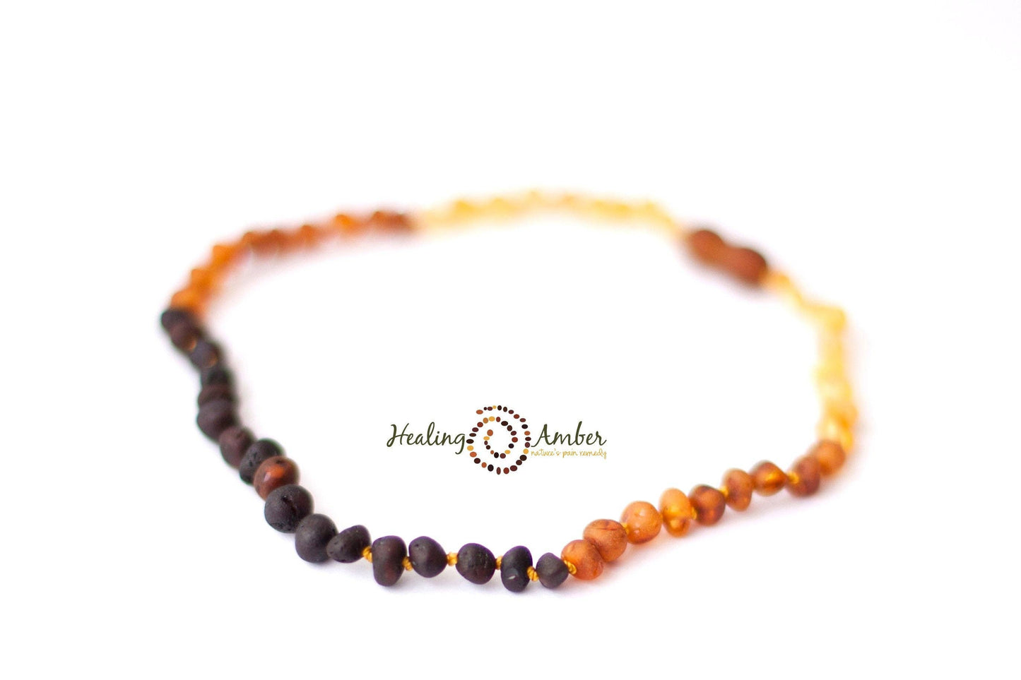 Raw Rainbow-Circle-13 inch  Amber Necklace