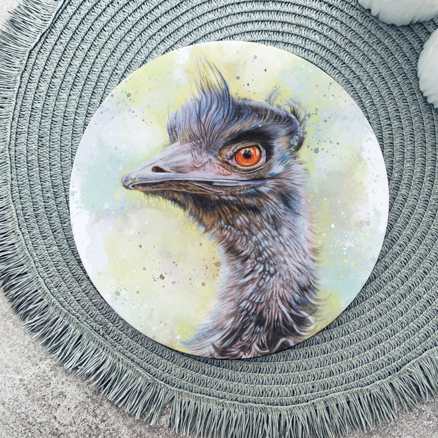Emu Ceramic Round Pot Trivet | 20 cm Diameter