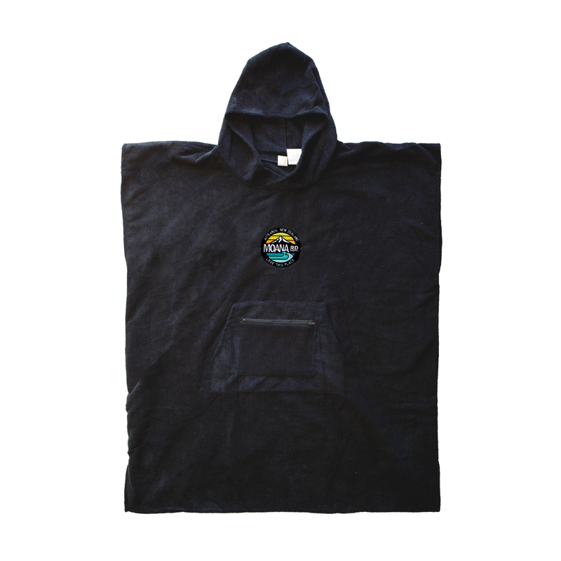 Kids Adventure Towel Hoodie - Black