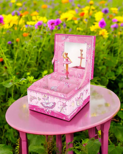 Square Music Ballerina Jewellery Box
