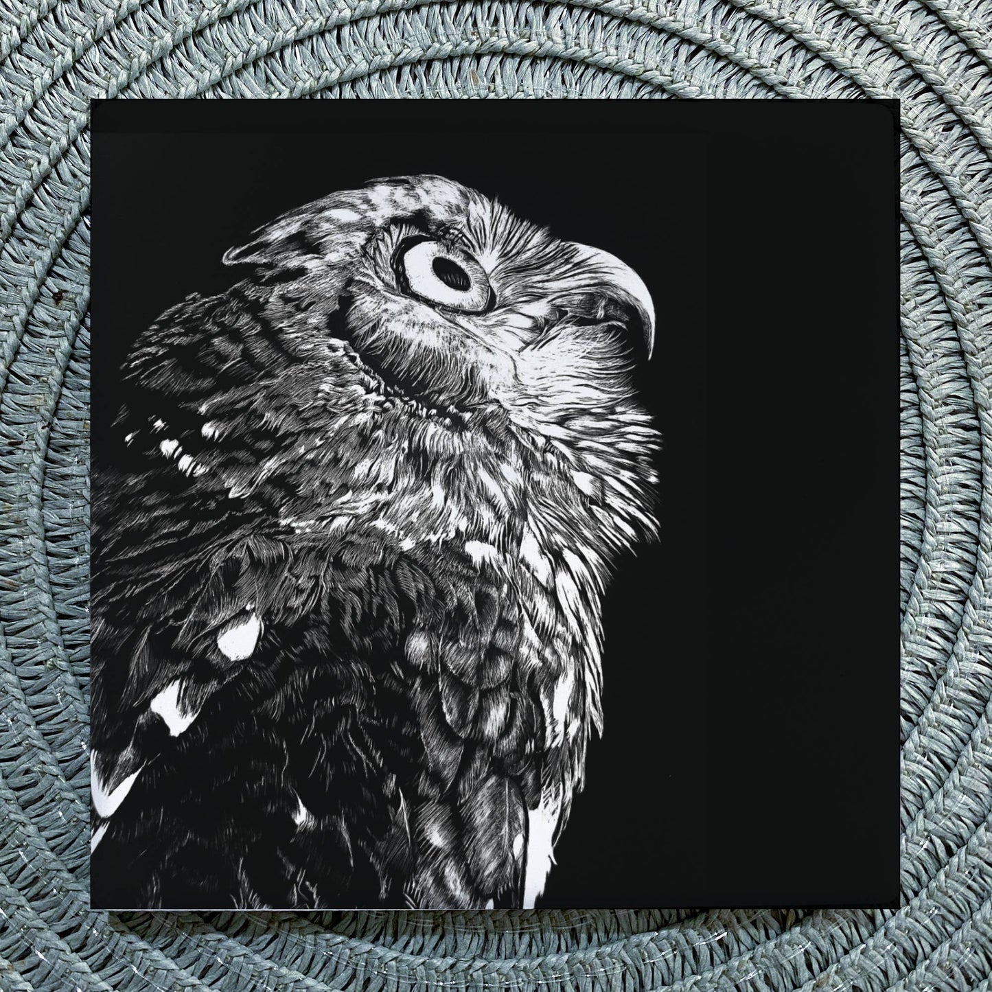 Barking Owl Ceramic Coaster