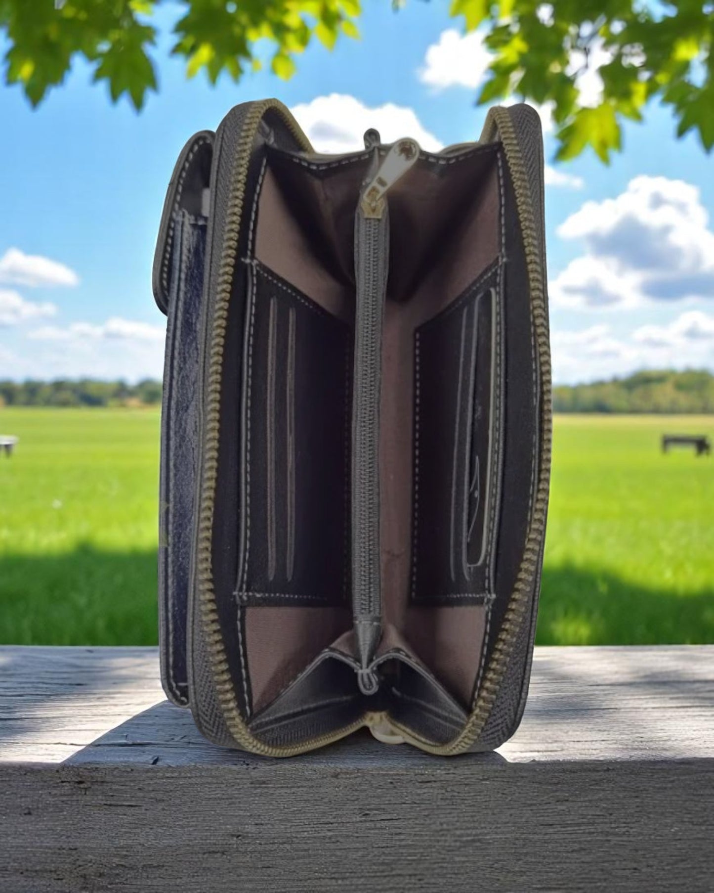 Fantail Birds & Flowers - Cell Phone Bag with flap