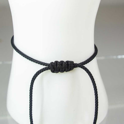 Adj Copper Beads Tibetan Bracelet - Healing Protection Black
