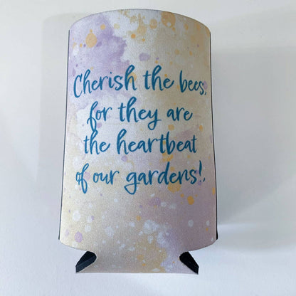 Bee Quote Flat Stubby Holder Cooler