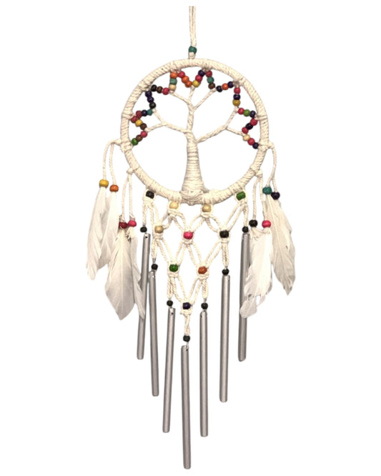 Dreamcatcher Tree Of Life Windchime Multi Bead 16cm