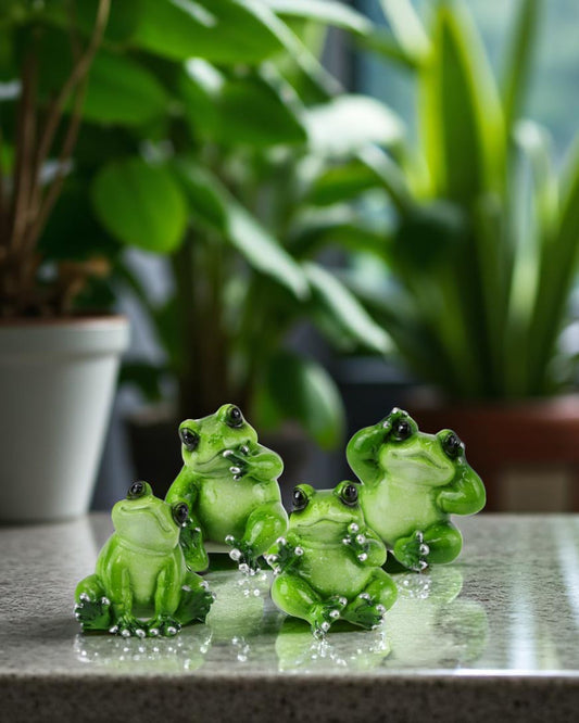 7cm Cute Marble Frogs ( set of 4 )