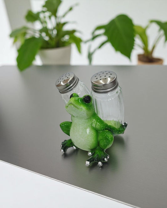 Marble Patterned Frog Salt & Pepper
