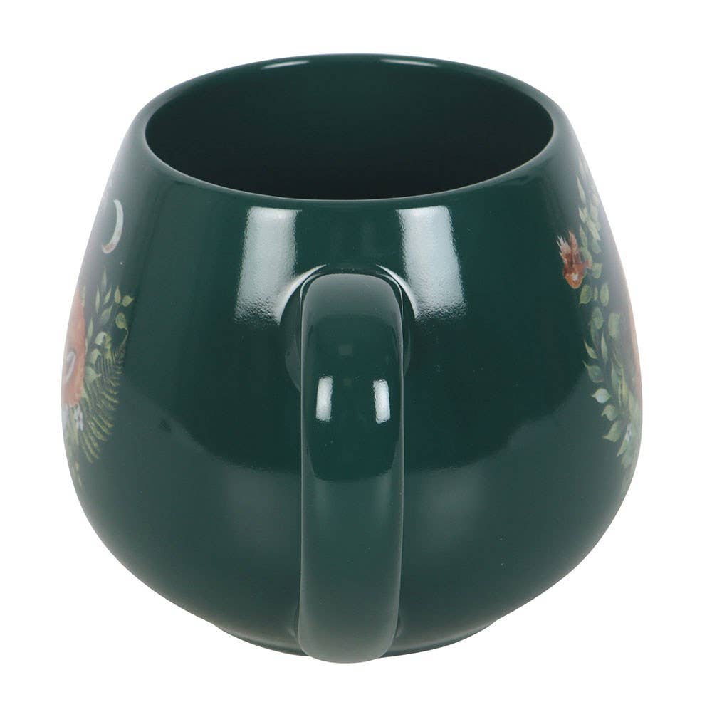 Green Sleeping Fox rounded mug